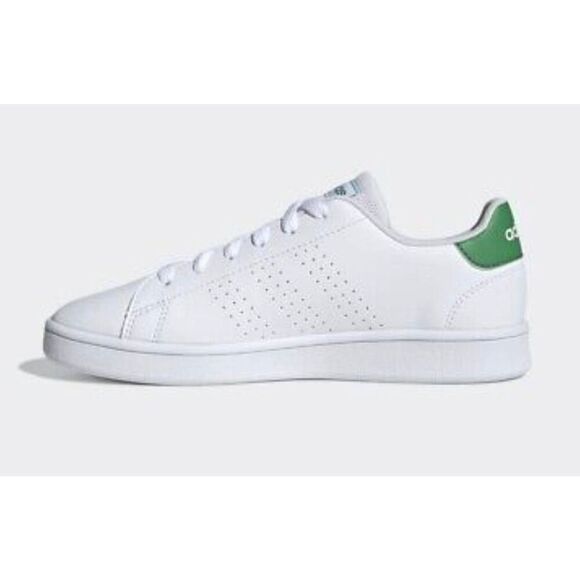 ADIDAS Original Advantage 'White/Green' Sneakers Size 12 - Picture 1 of 9